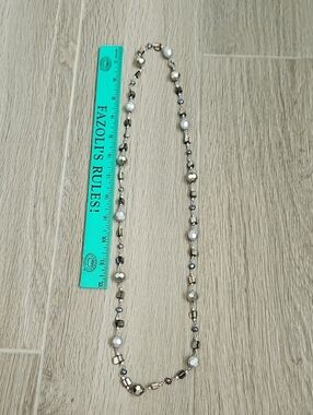 Delicate Multi-Bead Women's Necklace - Gold & White